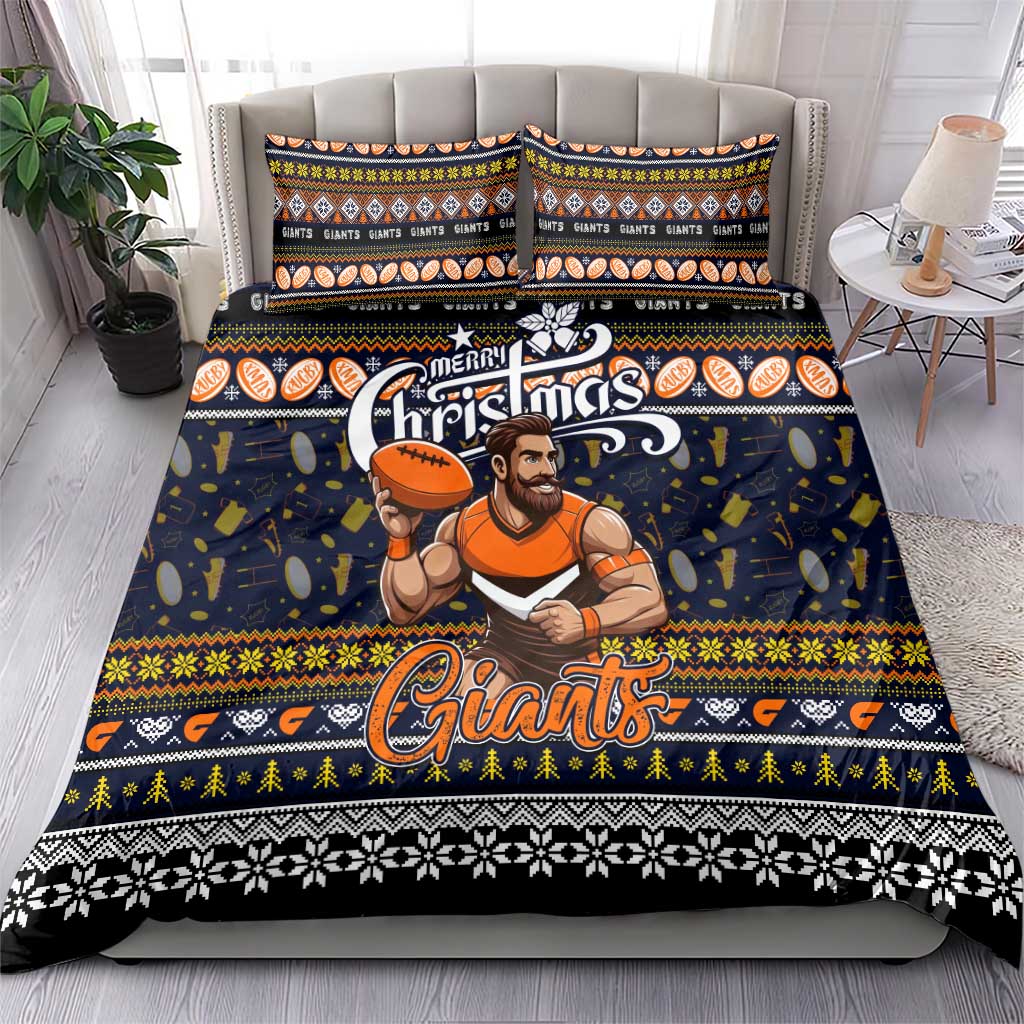 Giants Football Xmas Bedding Set Australia AFL Mascot