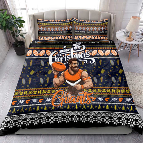 Giants Football Xmas Bedding Set Australia AFL Mascot