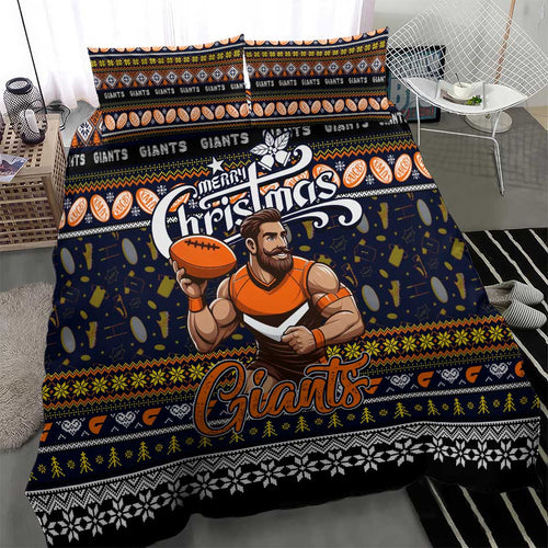 Giants Football Xmas Bedding Set Australia AFL Mascot