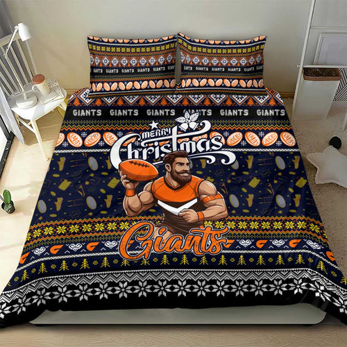 Giants Football Xmas Bedding Set Australia AFL Mascot