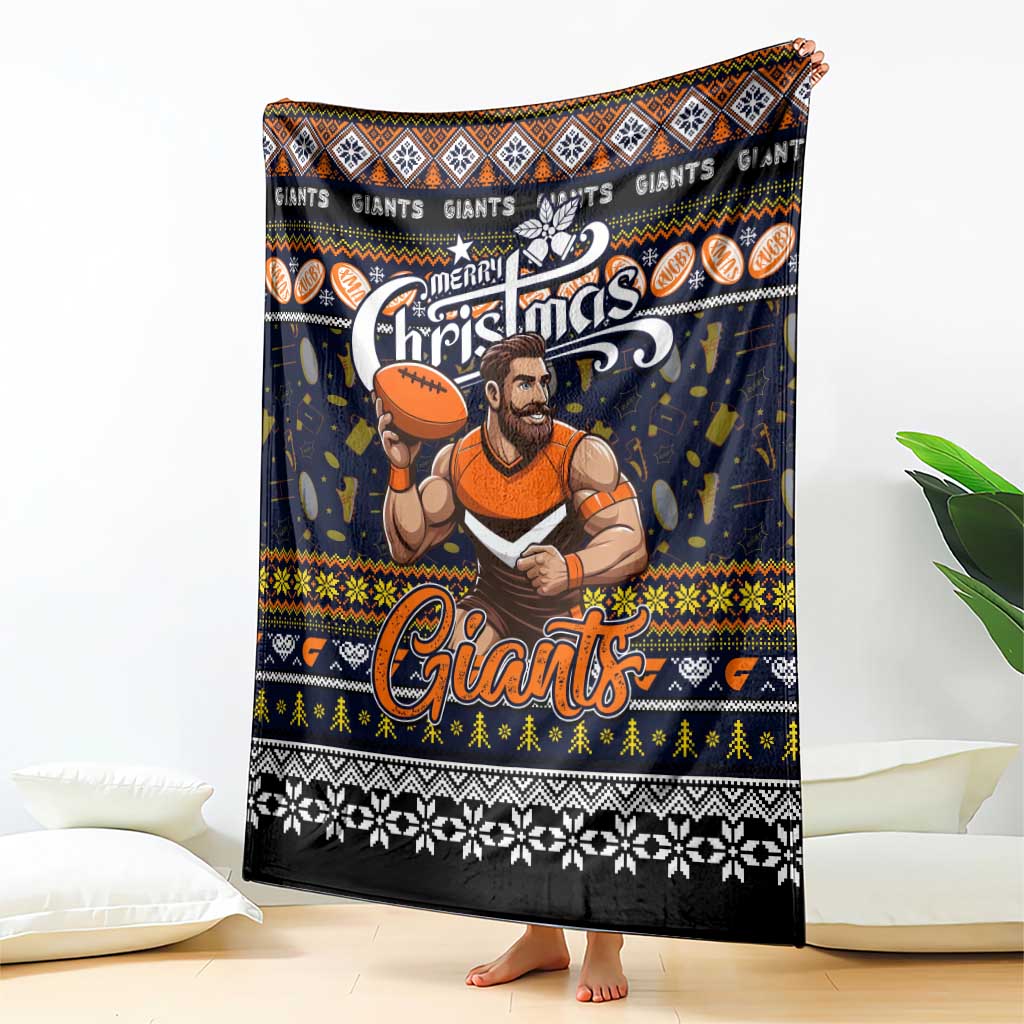Giants Football Xmas Blanket Australia AFL Mascot