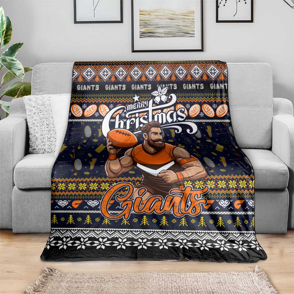 Giants Football Xmas Blanket Australia AFL Mascot