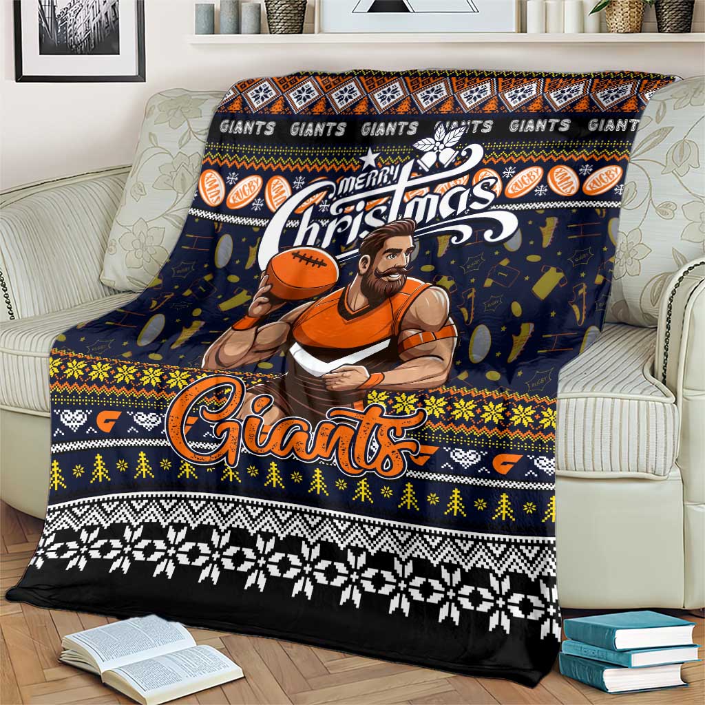 Giants Football Xmas Blanket Australia AFL Mascot