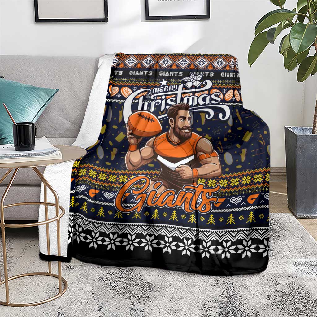Giants Football Xmas Blanket Australia AFL Mascot