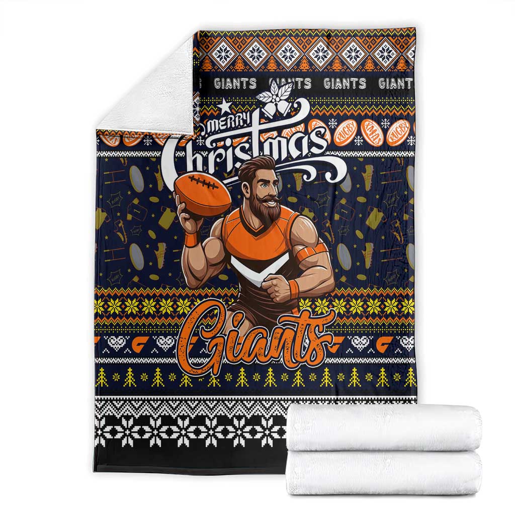 Giants Football Xmas Blanket Australia AFL Mascot