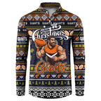 Personalized Giants Rugby Xmas Button Sweatshirt Australia AFL Mascot