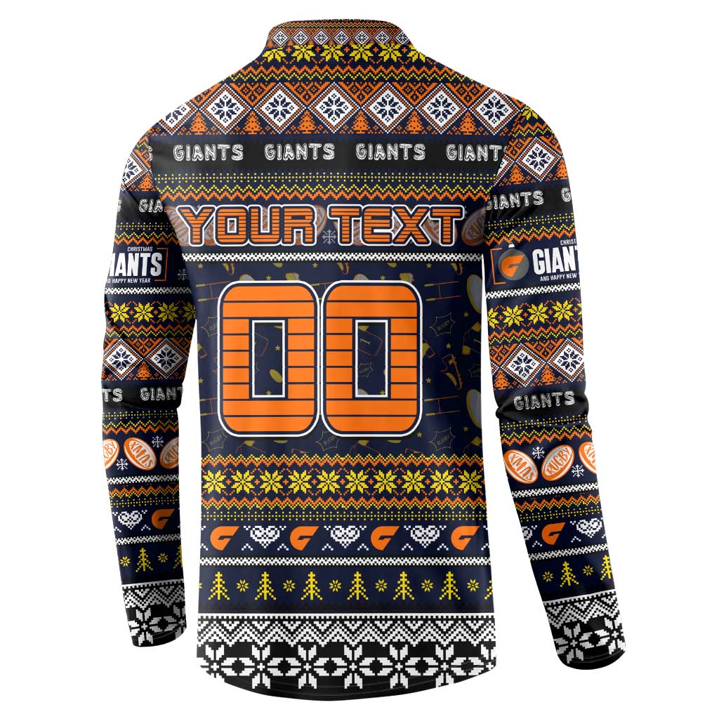 Personalized Giants Rugby Xmas Button Sweatshirt Australia AFL Mascot