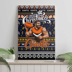 Giants Football Xmas Canvas Wall Art Australia AFL Mascot