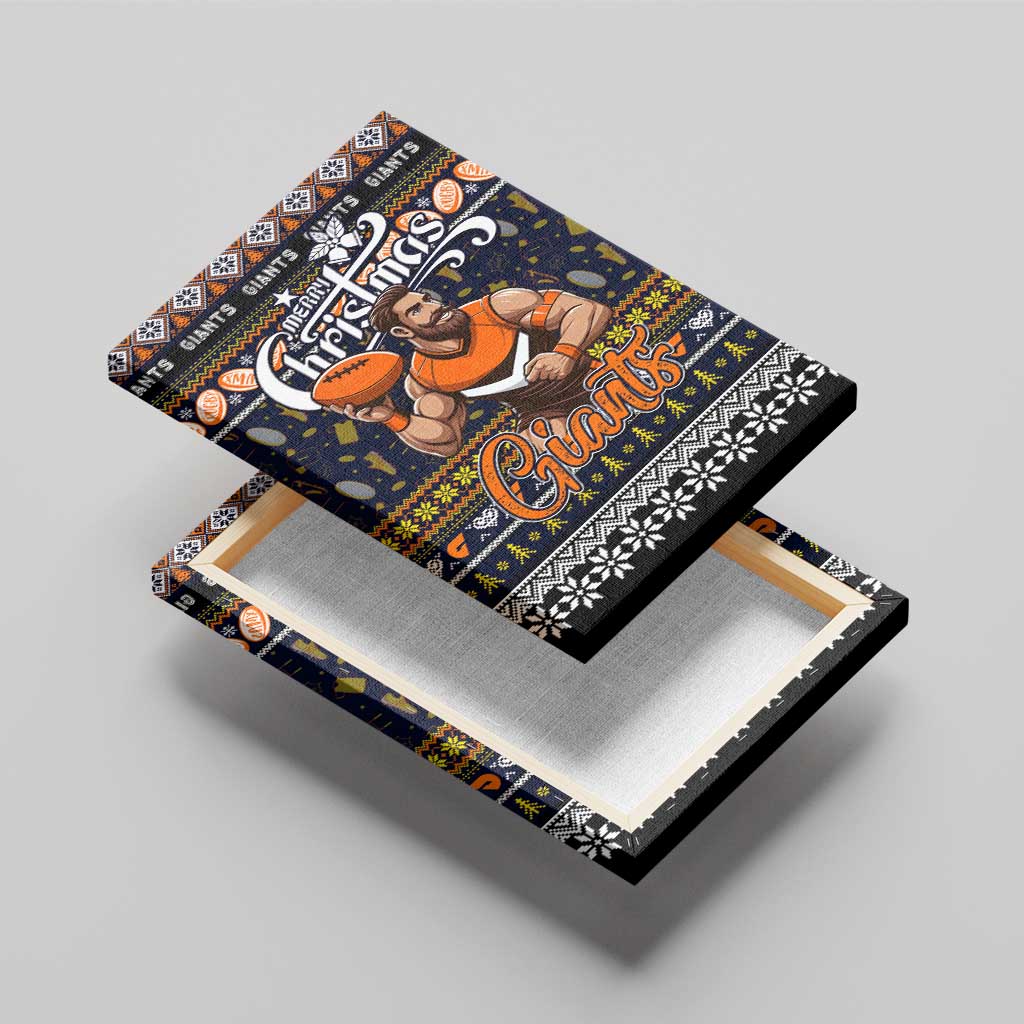 Giants Football Xmas Canvas Wall Art Australia AFL Mascot