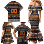 Personalized Giants Rugby Xmas Family Matching Mermaid Dress and Hawaiian Shirt Australia AFL Mascot