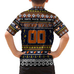 Personalized Giants Rugby Xmas Family Matching Off The Shoulder Long Sleeve Dress and Hawaiian Shirt Australia AFL Mascot