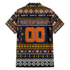Personalized Giants Rugby Xmas Family Matching Off The Shoulder Long Sleeve Dress and Hawaiian Shirt Australia AFL Mascot