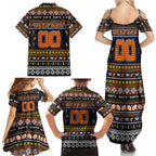 Personalized Giants Rugby Xmas Family Matching Summer Maxi Dress and Hawaiian Shirt Australia AFL Mascot