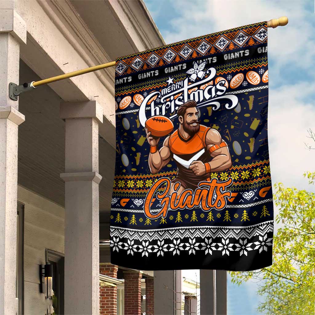Giants Football Xmas Garden Flag Australia AFL Mascot