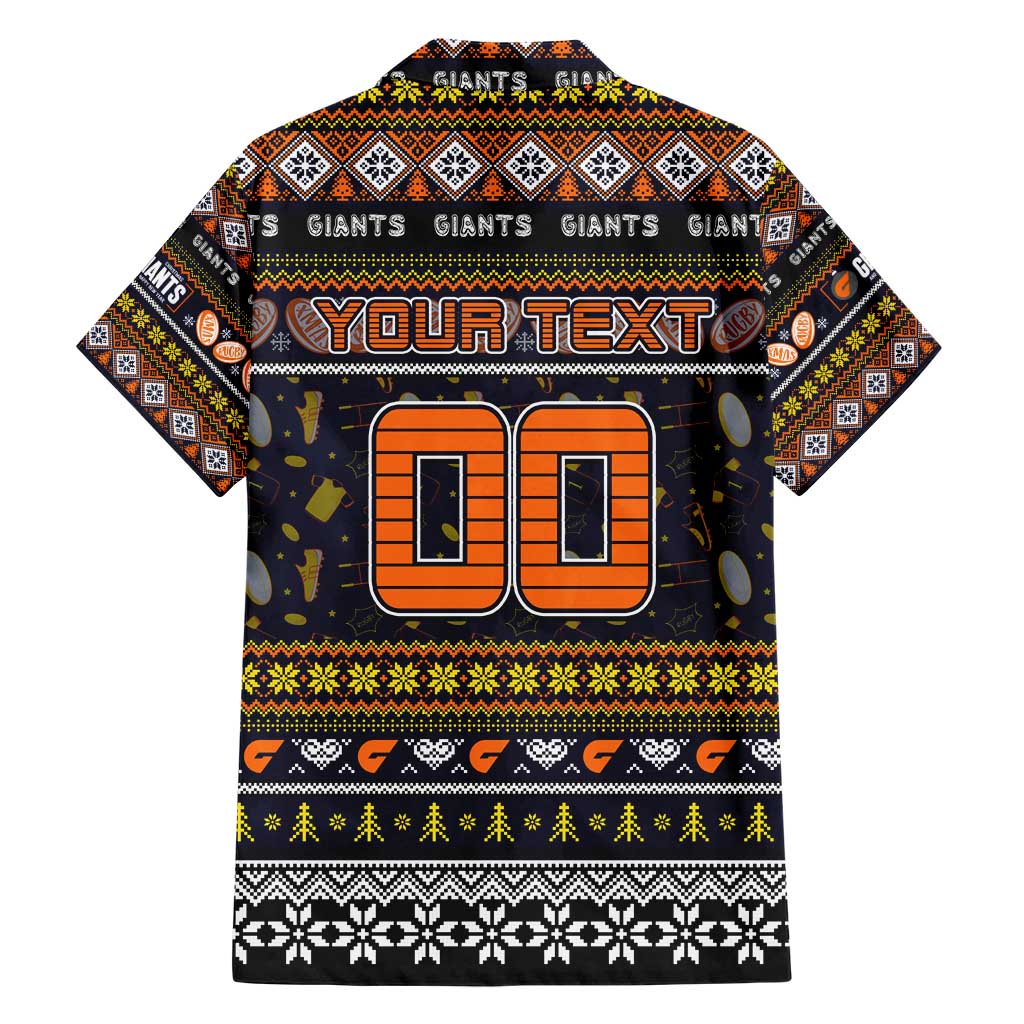Personalized Giants Rugby Xmas Hawaiian Shirt Australia AFL Mascot
