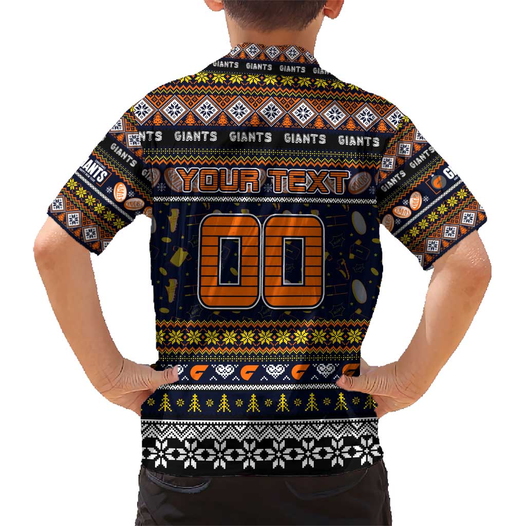 Personalized Giants Rugby Xmas Hawaiian Shirt Australia AFL Mascot