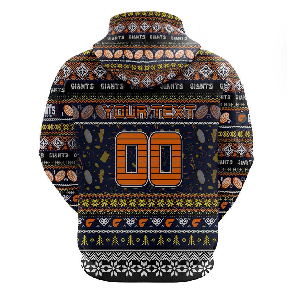 Personalized Giants Rugby Xmas Hoodie Australia AFL Mascot