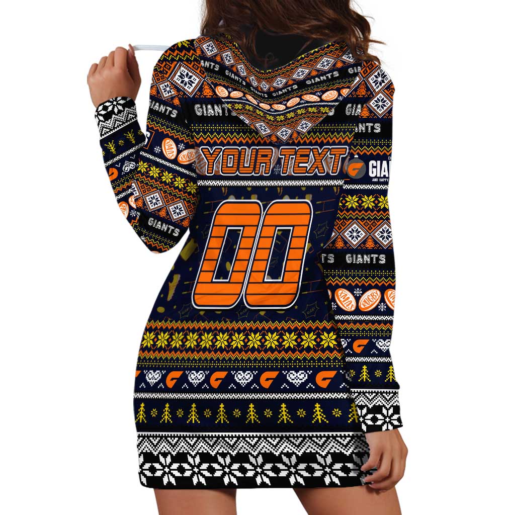 Personalized Giants Rugby Xmas Hoodie Dress Australia AFL Mascot
