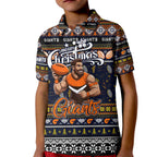 Personalized Giants Rugby Xmas Kid Polo Shirt Australia AFL Mascot