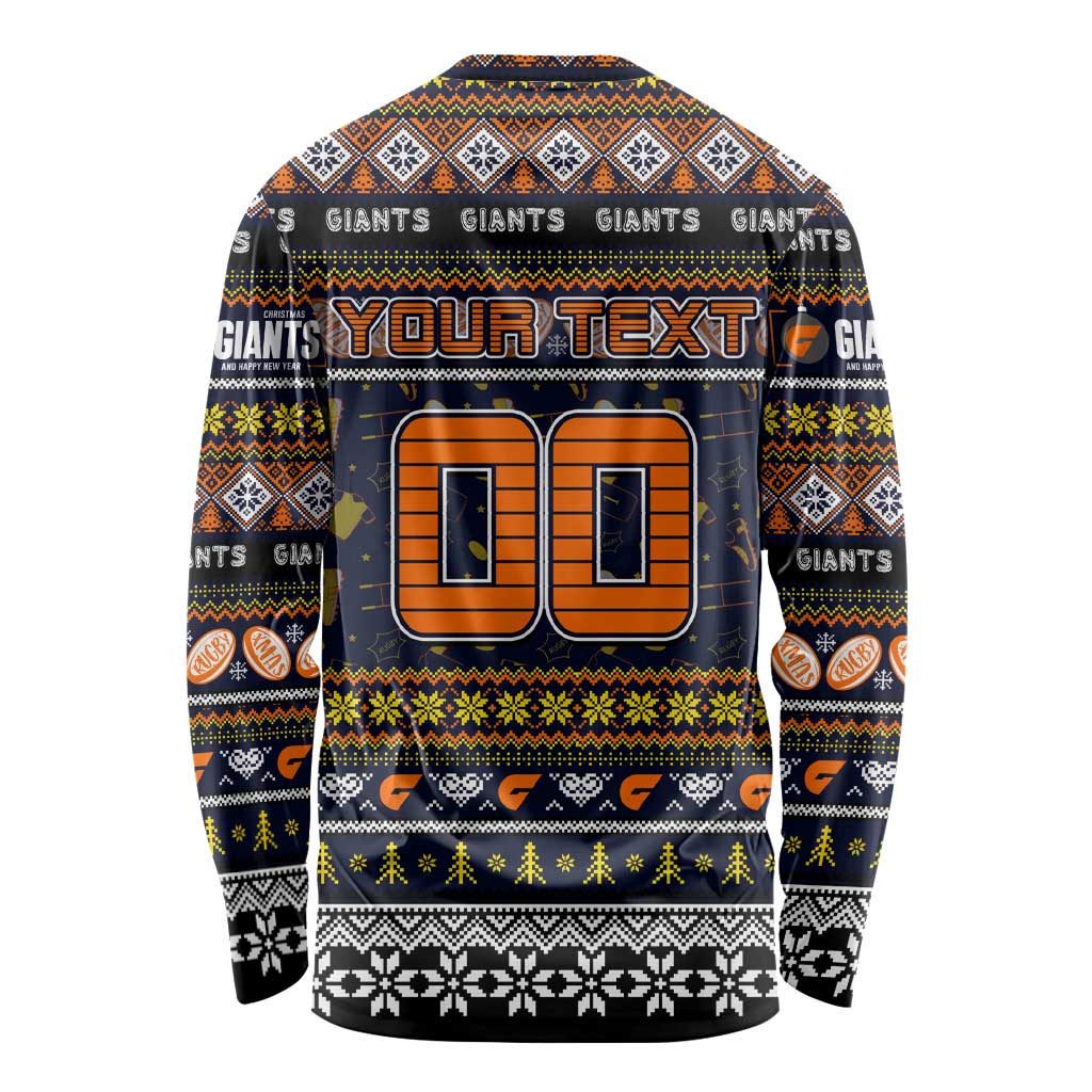 Personalized Giants Rugby Xmas Long Sleeve Shirt Australia AFL Mascot