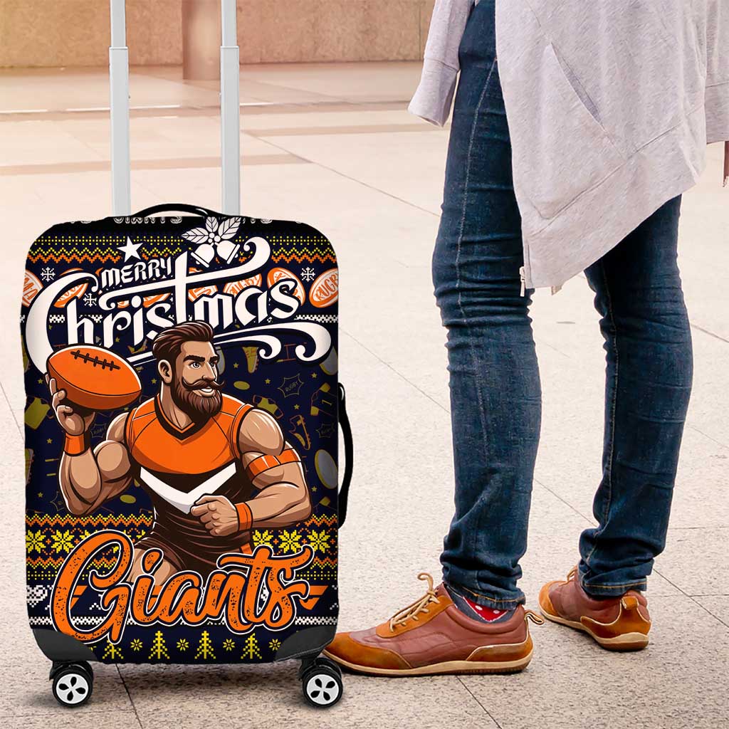 Giants Football Xmas Luggage Cover Australia AFL Mascot