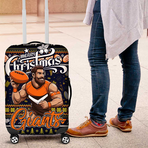 Giants Football Xmas Luggage Cover Australia AFL Mascot