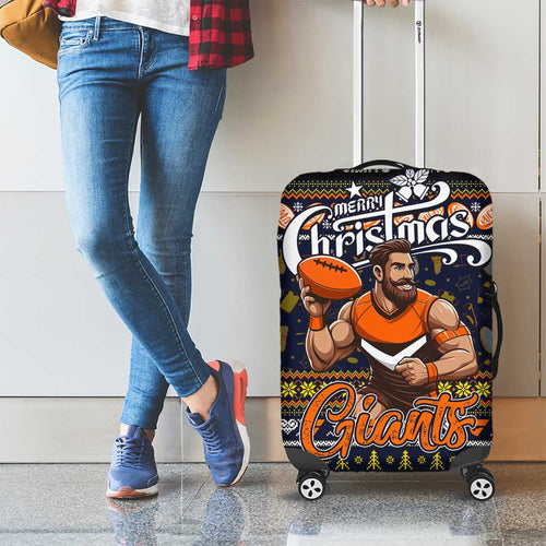 Giants Football Xmas Luggage Cover Australia AFL Mascot