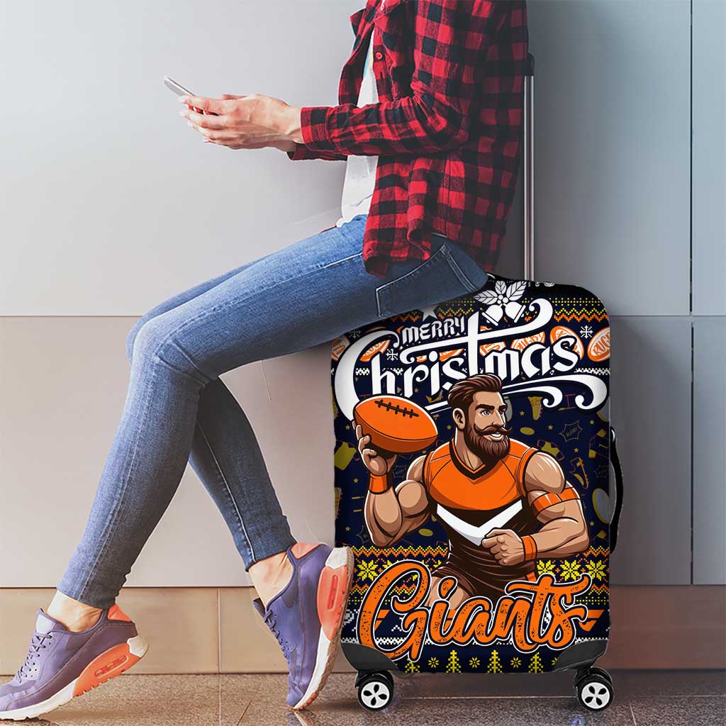 Giants Football Xmas Luggage Cover Australia AFL Mascot