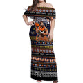 Personalized Giants Rugby Xmas Off Shoulder Maxi Dress Australia AFL Mascot