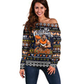 Personalized Giants Rugby Xmas Off Shoulder Sweater Australia AFL Mascot