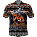 Personalized Giants Rugby Xmas Polo Shirt Australia AFL Mascot