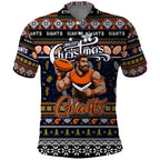 Personalized Giants Rugby Xmas Polo Shirt Australia AFL Mascot