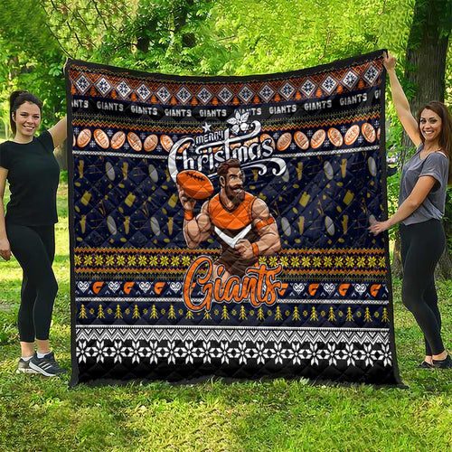 Giants Football Xmas Quilt Australia AFL Mascot