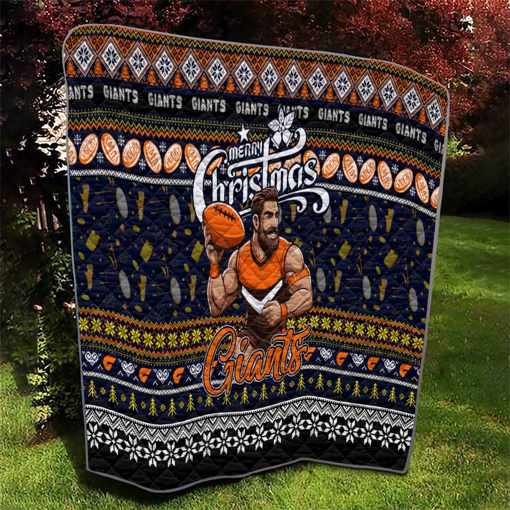 Giants Football Xmas Quilt Australia AFL Mascot