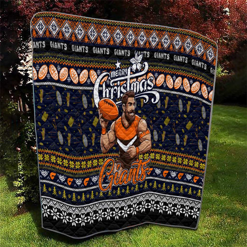 Giants Football Xmas Quilt Australia AFL Mascot