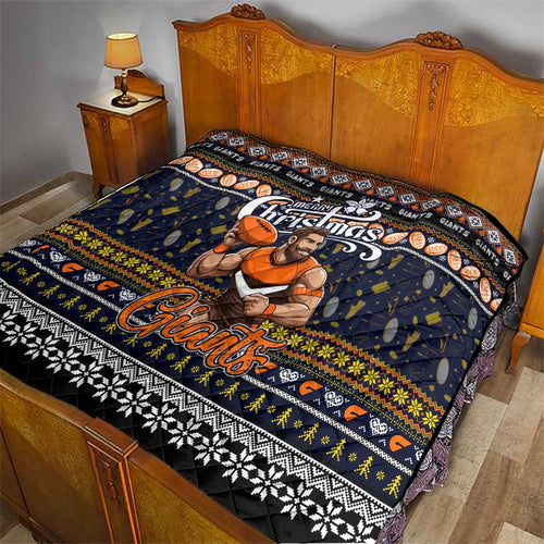 Giants Football Xmas Quilt Australia AFL Mascot