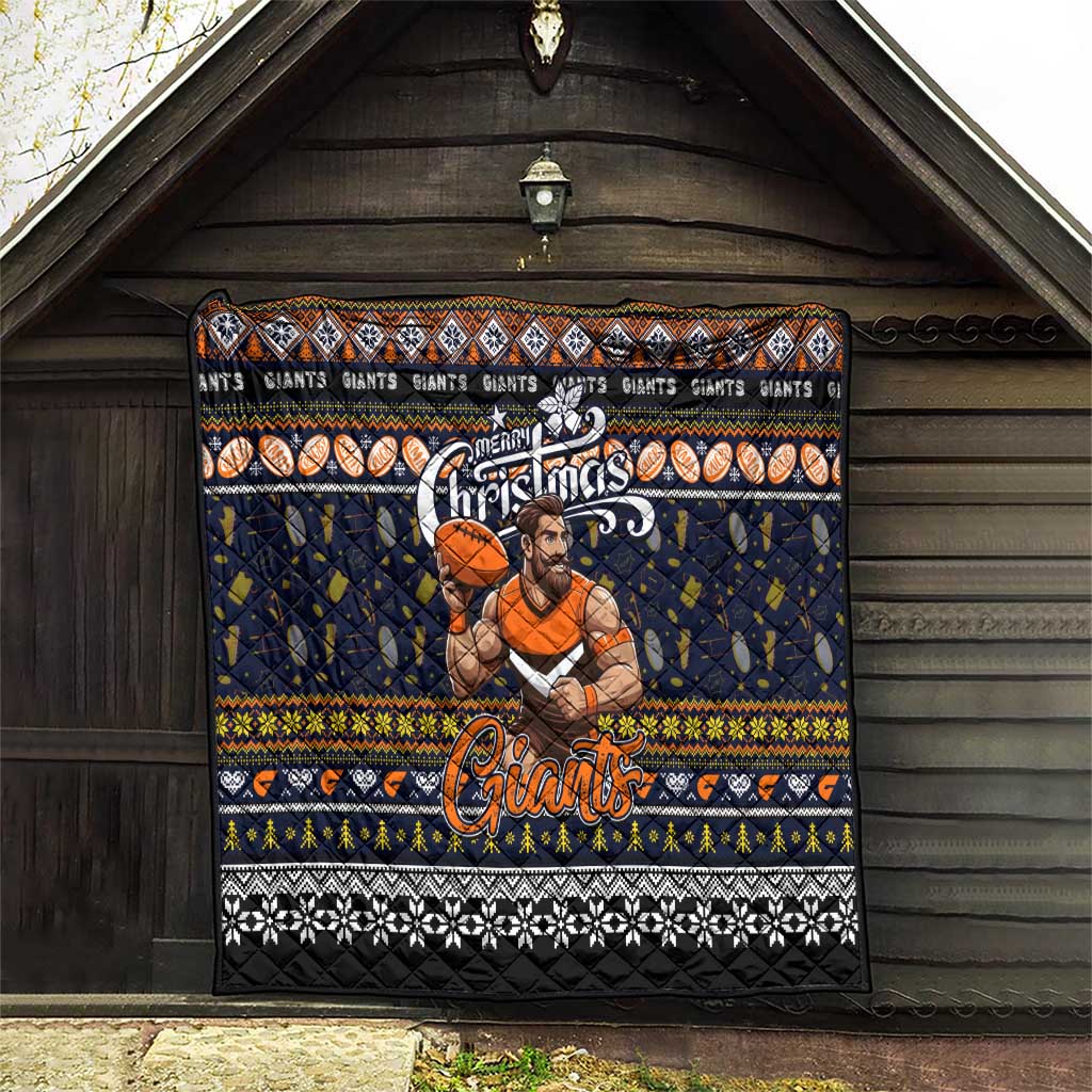 Giants Football Xmas Quilt Australia AFL Mascot