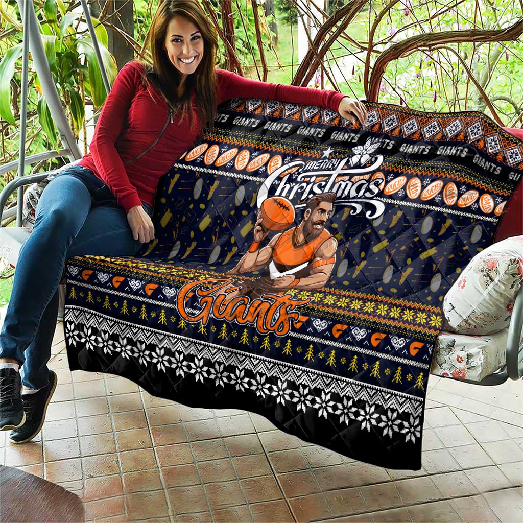 Giants Football Xmas Quilt Australia AFL Mascot