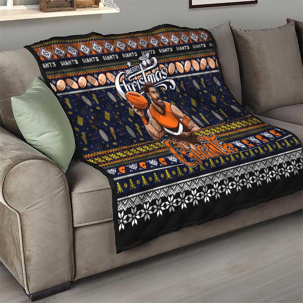 Giants Football Xmas Quilt Australia AFL Mascot