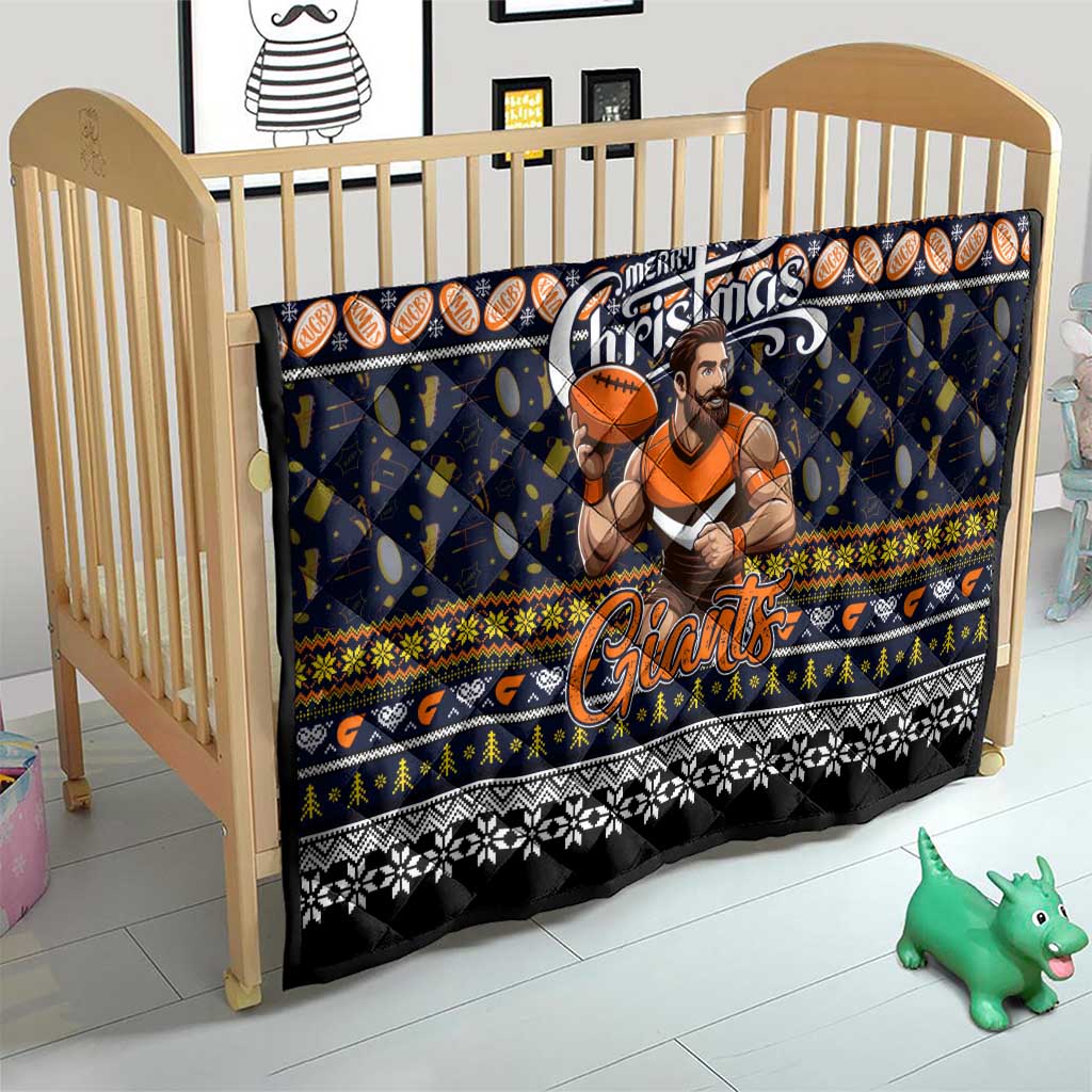 Giants Football Xmas Quilt Australia AFL Mascot