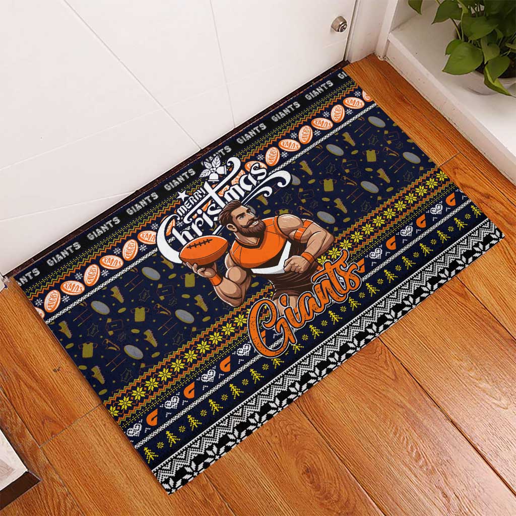 Giants Football Xmas Rubber Doormat Australia AFL Mascot