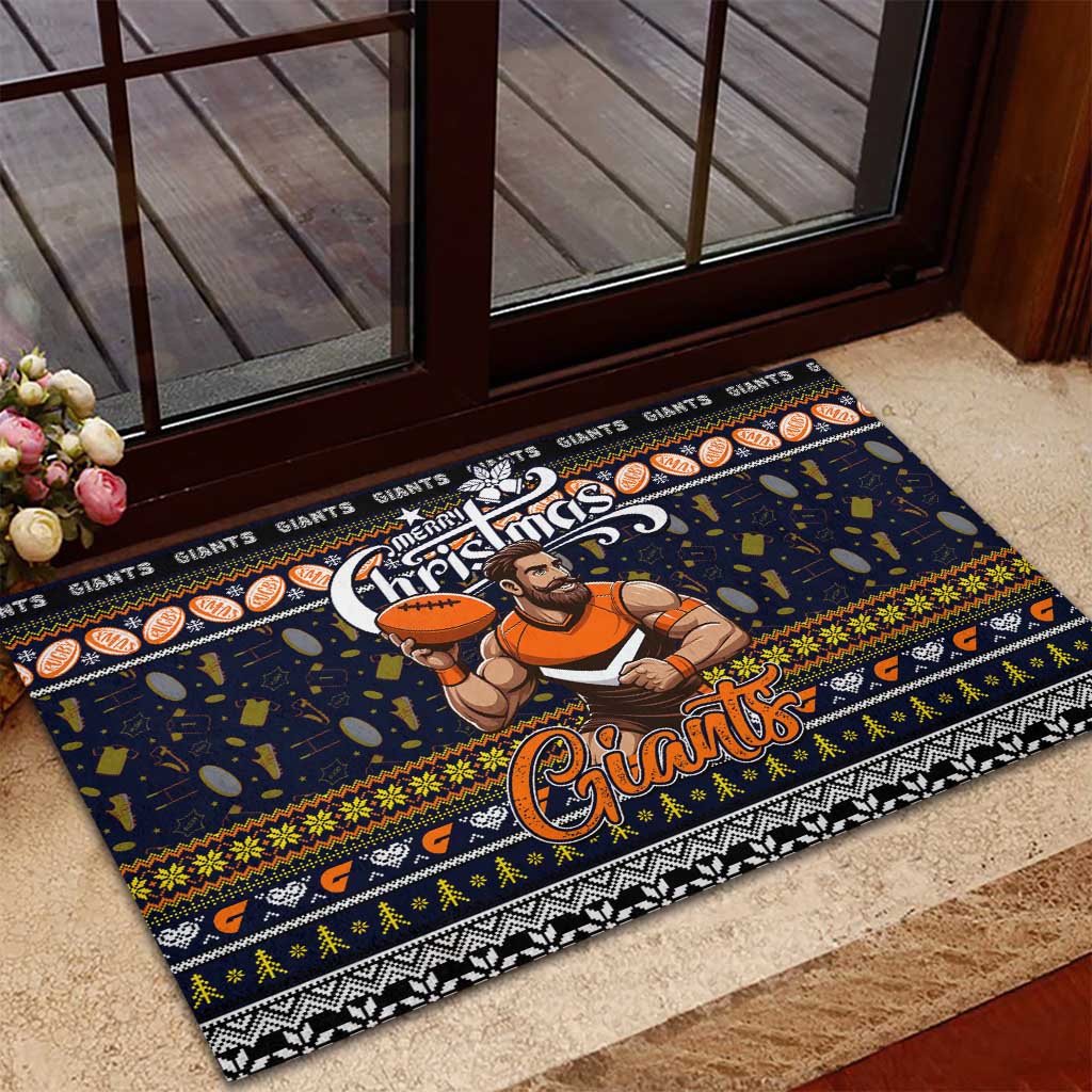 Giants Football Xmas Rubber Doormat Australia AFL Mascot
