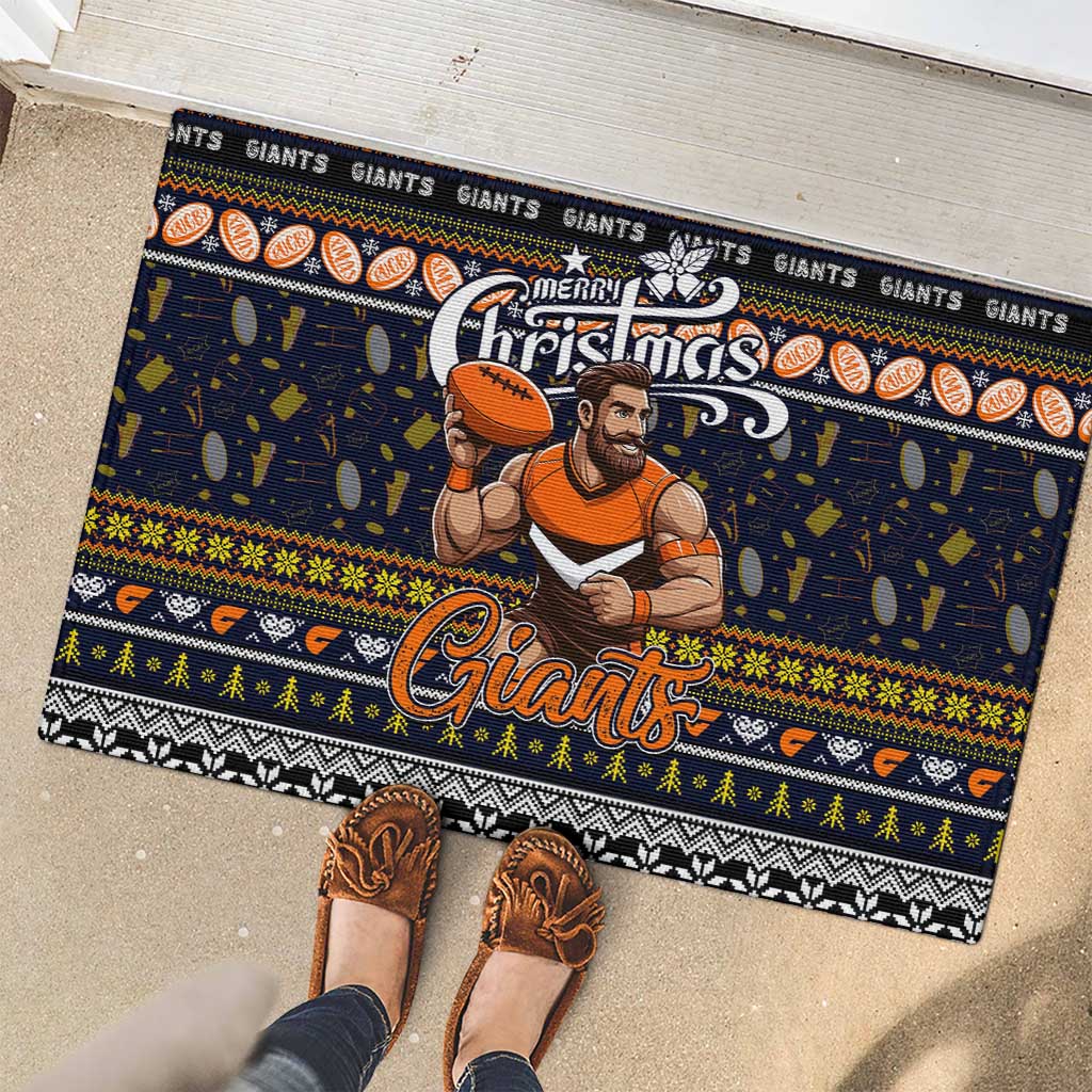 Giants Football Xmas Rubber Doormat Australia AFL Mascot