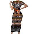 Personalized Giants Rugby Xmas Short Sleeve Bodycon Dress Australia AFL Mascot