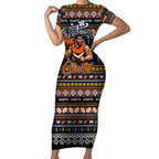 Personalized Giants Rugby Xmas Short Sleeve Bodycon Dress Australia AFL Mascot