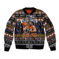 Personalized Giants Rugby Xmas Sleeve Zip Bomber Jacket Australia AFL Mascot