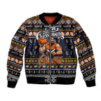 Personalized Giants Rugby Xmas Sleeve Zip Bomber Jacket Australia AFL Mascot