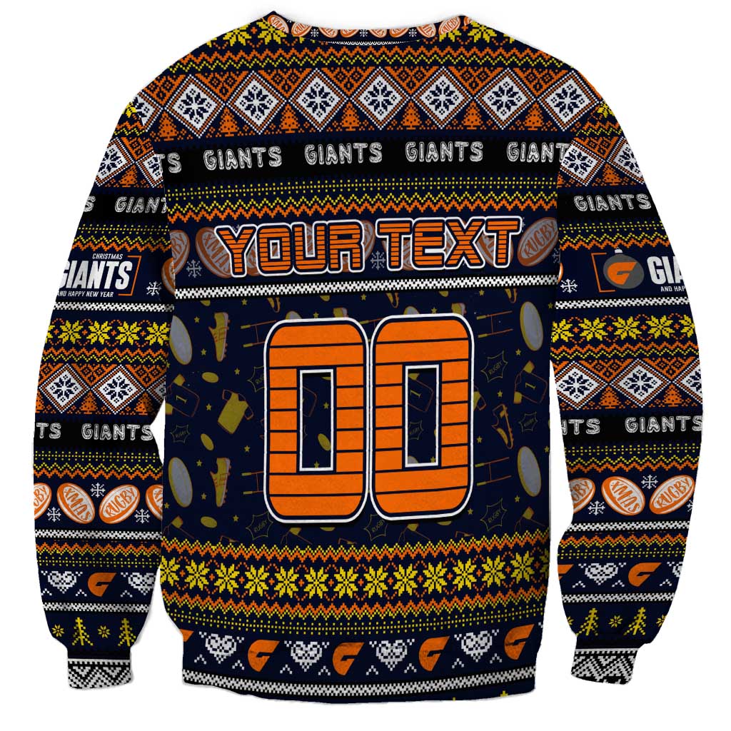 Personalized Giants Rugby Xmas Sweatshirt Australia AFL Mascot