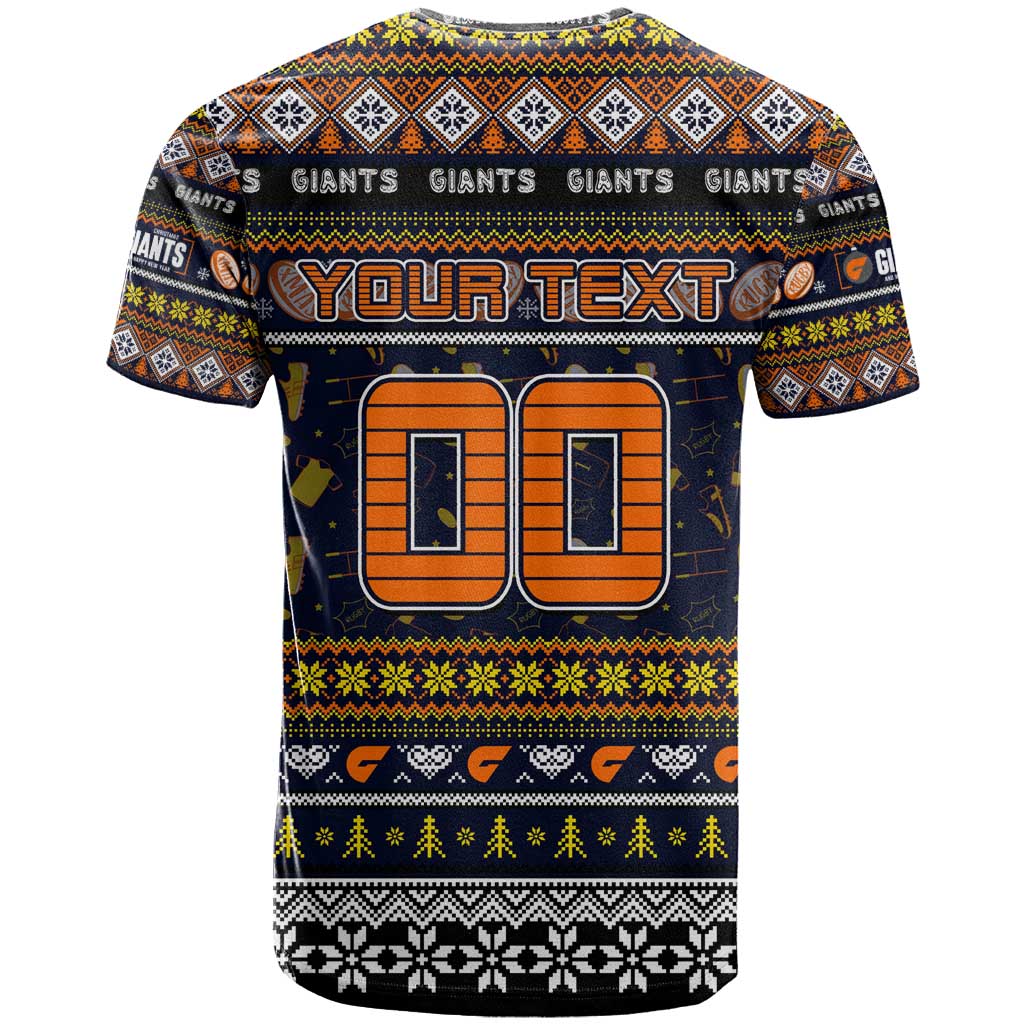 Personalized Giants Rugby Xmas T Shirt Australia AFL Mascot