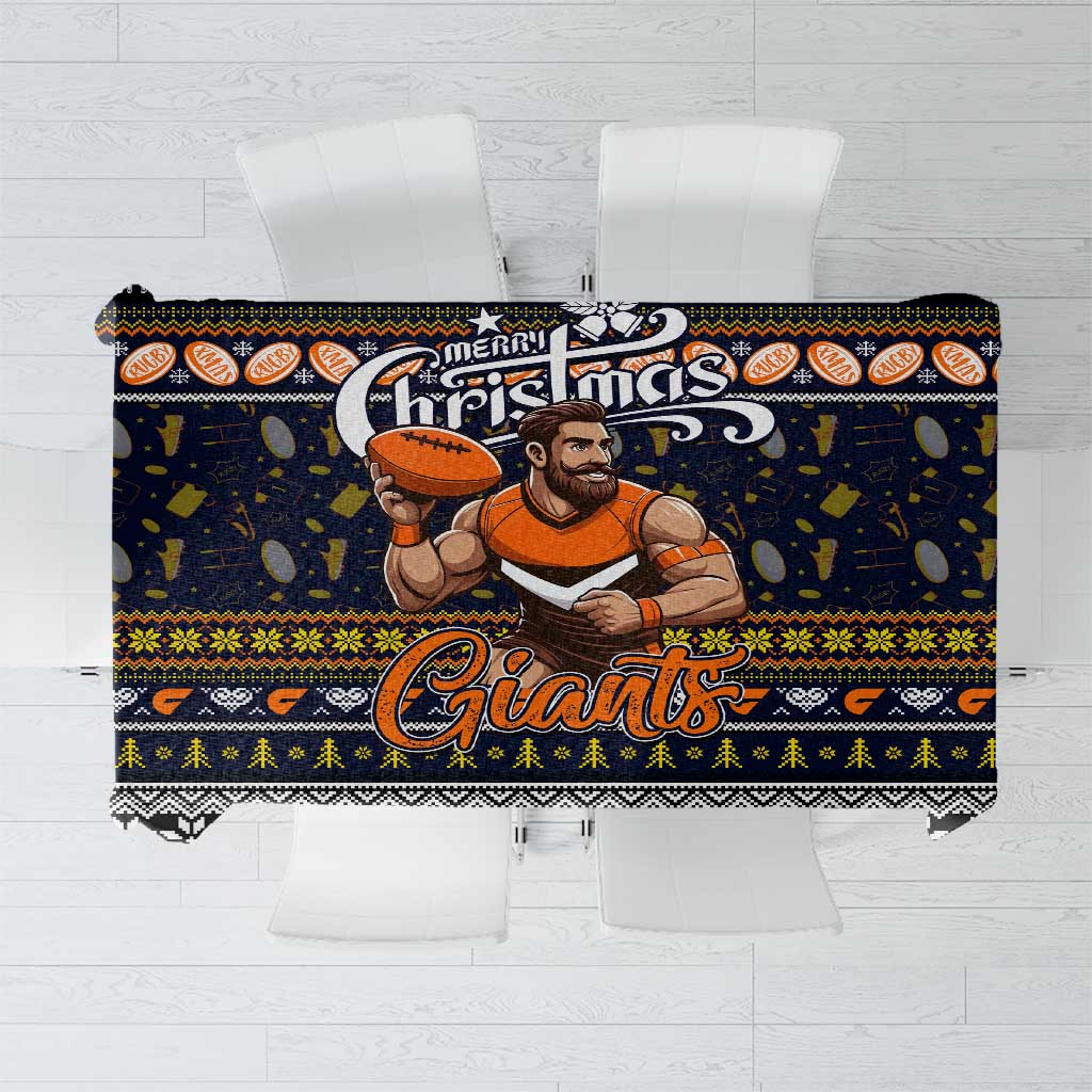 Giants Football Xmas Tablecloth Australia AFL Mascot